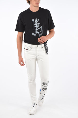 Printed D-STRUKT-SP5 Tapered Fit Jeans 15cm