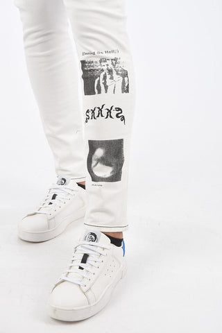 Printed D-STRUKT-SP5 Tapered Fit Jeans 15cm