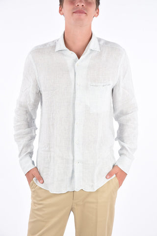 ID Camicia in Lino con Taschino a Filo