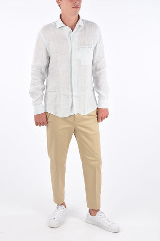 ID Camicia in Lino con Taschino a Filo