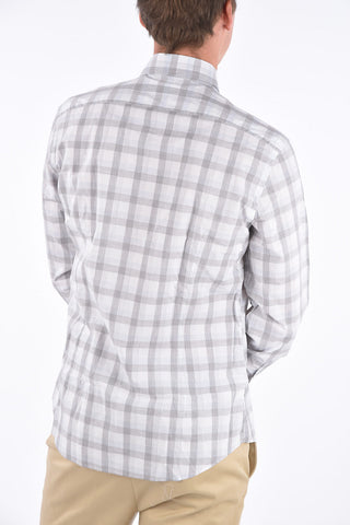 ID Camicia Button-Down Tartan con Taschino a Toppa 