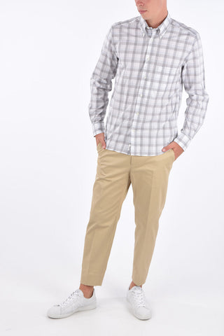 ID Camicia Button-Down Tartan con Taschino a Toppa 