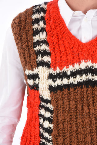 Maglia Senza Maniche in Lana Intrecciata