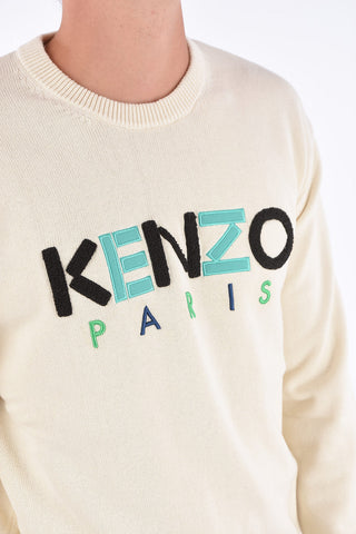 Maxi Logo Embroidered Crew-Neck Sweater