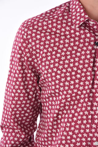CC COLLECTION Floral Cotton Classic Collar Shirt