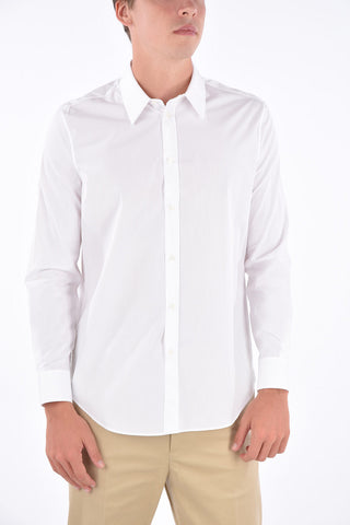 Camicia Collo Italiano in Cotone Popeline