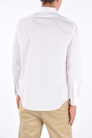 Camicia Collo Italiano in Cotone Popeline