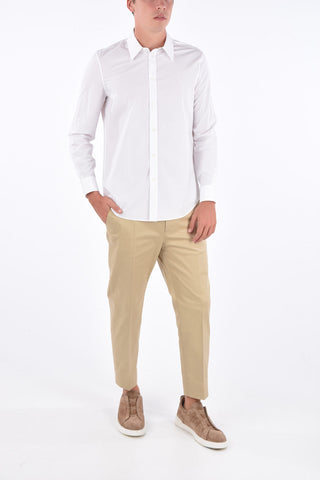 Camicia Collo Italiano in Cotone Popeline