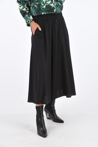 Wool High Waist Palazzo Pants