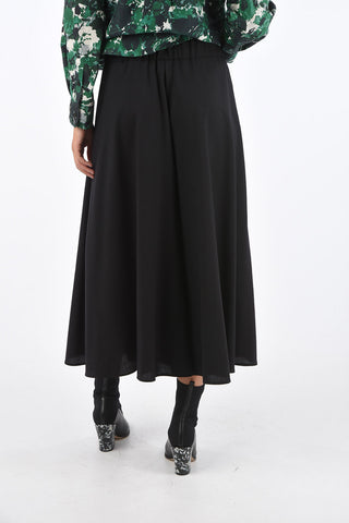 Wool High Waist Palazzo Pants