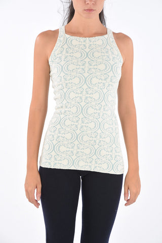 Blend Cotton Jacquard Tank Top