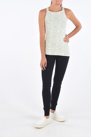 Blend Cotton Jacquard Tank Top