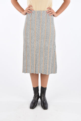 Wool Elastic Waist Band Accordion Skirt