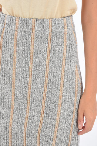 Wool Elastic Waist Band Accordion Skirt