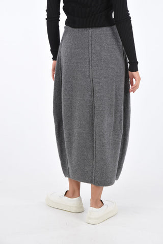 Cashmere Elastic Waist Band Skirt