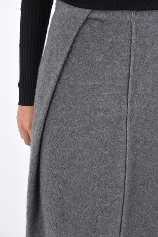 Cashmere Elastic Waist Band Skirt