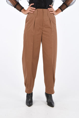 Single Pleated High Waist  CARROT Palazzo Pants