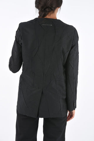 MM6 Blazer a 1 Bottone Crêpe con Tasche con Aletta