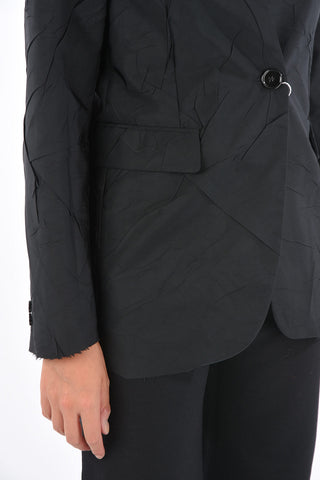 MM6 Blazer a 1 Bottone Crêpe con Tasche con Aletta