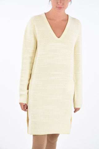 Crochet Wool Side Vent Hem Dress