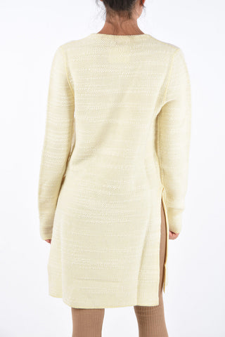 Crochet Wool Side Vent Hem Dress