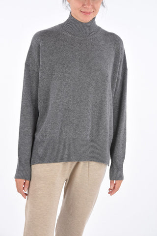 Cashmere Asymmetrical Crew-Neck Sweater