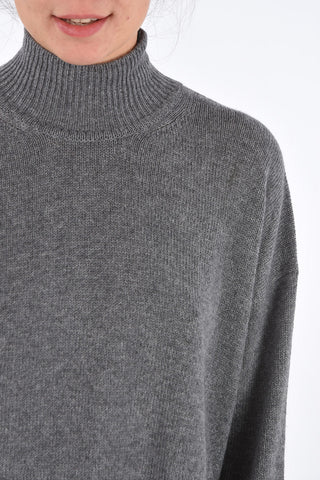 Cashmere Asymmetrical Crew-Neck Sweater