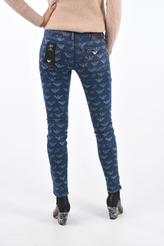 EMPORIO ARMANI All Over Printed Slim Fit Jeans