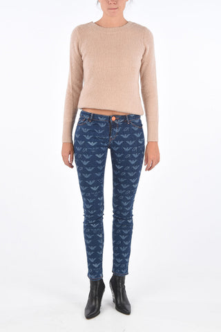 EMPORIO ARMANI All Over Printed Slim Fit Jeans