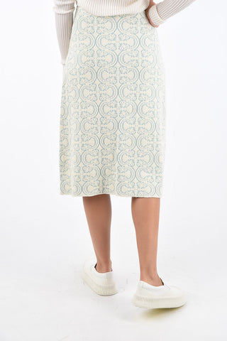 Jacquard Elastic Waist Band Skirt