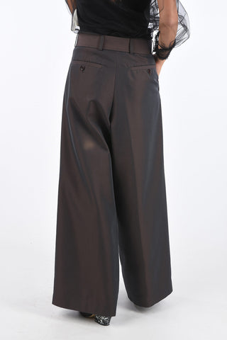 Belted Single Pleated Palazzo Pants