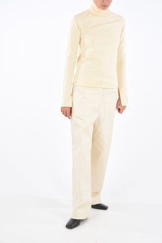 Unstructured Sleeve Skinny Fit Turtle-Neck Sweater