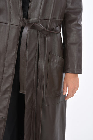 MM6 Cappotto Wrap a 3 Tasche in Nappa