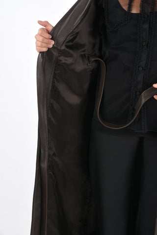 MM6 Cappotto Wrap a 3 Tasche in Nappa