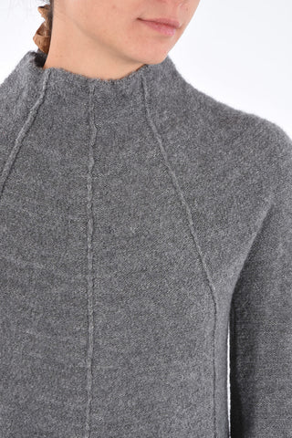 Cashmere Visible Seam Crew-Neck Sweater 