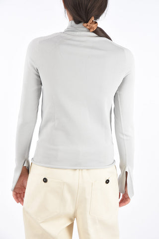 Unstructured Sleeve Skinny Fit Turtle-Neck Sweater