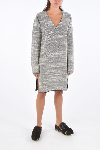 Crochet Wool Side Split Hem Dress