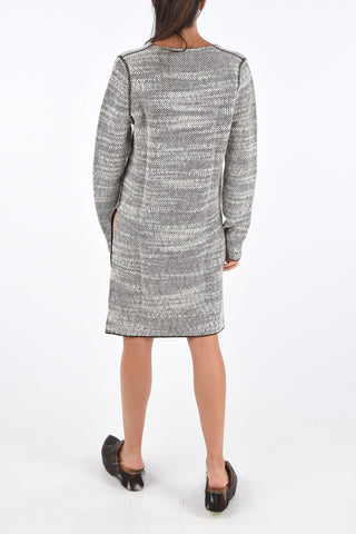Crochet Wool Side Split Hem Dress