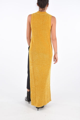Ribbed Chenille Sleeveless Midi Dress