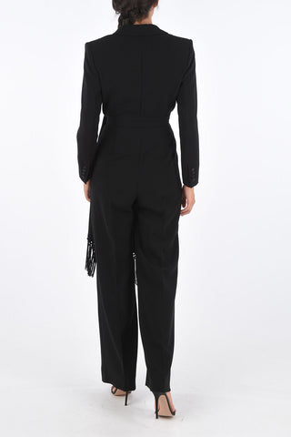 Double Pleated GOMMOSO Peaked Lapel Jumpsuit