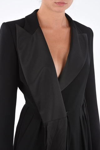 Double Pleated GOMMOSO Peaked Lapel Jumpsuit