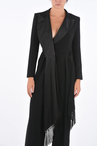 Double Pleated GOMMOSO Peaked Lapel Jumpsuit