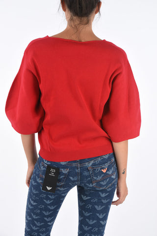 ARMANI EXCHANGE Studded Logo 3/4 Sleeve Sweater