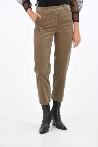 Corduroy High Waist Straight Fit Pants