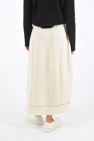 Jetted Pocket Asymmetrical Skirt
