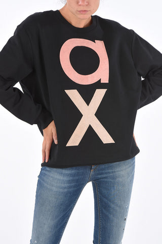 ARMANI EXCHANGE Patch Logo Applicated Crew-Neck Sweatshirt