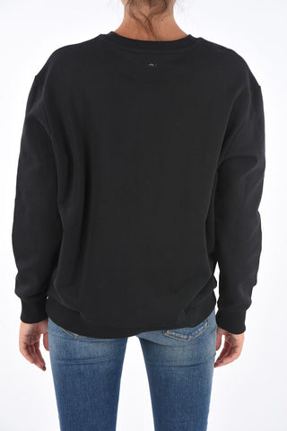 ARMANI EXCHANGE Patch Logo Applicated Crew-Neck Sweatshirt
