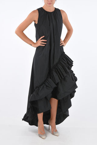 Belted Hem Layered RUMENA Asymmetrical Dress