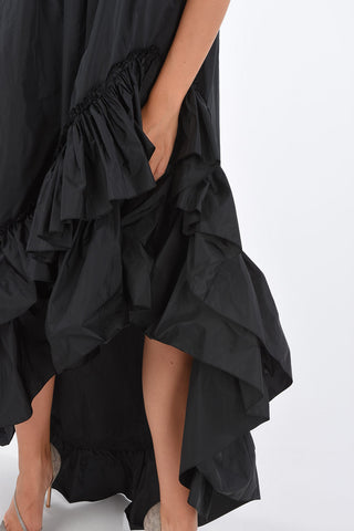 Belted Hem Layered RUMENA Asymmetrical Dress