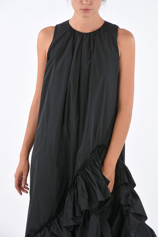 Belted Hem Layered RUMENA Asymmetrical Dress